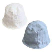 MDIV 여성 라이트 스트라이프 벙거지 버킷햇 모자 2장구성