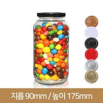 유리병 고흥유자 1Kg(A)70파이, 우드무늬, 1개