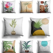 모노기와 트로피칼 정화식물 인테리어 프린트 쇼파방석 쿠션커버 60x60 70종, 2104-017-달빛나뭇잎