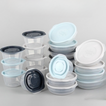 스팀홀 싱글족 냉동밥 렌지 소분용기 275ml 그릇쇼핑몰, 650ml 네이비그레이4p