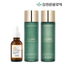 [김정문알로에] 큐어 수딩 토너+에멀전+비타 세럼, 단품