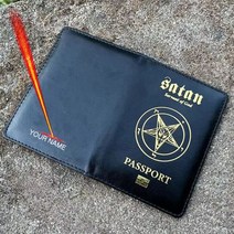 여권 커버 케이스 여행 지갑 악마의 왕국 Satan 홀더