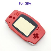 대신물산마켓 간지 게임 보이 어드밴스 GBA 콘솔용 하우징 셸 케이스 커버 + 스크린 렌즈 프로텍터 스틱 라, 한개옵션1, 11 11 Red