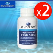 샌더슨 슈페리어 레드 크릴 오일 500mg 60캡슐 2개