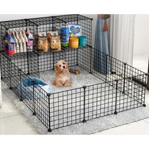 강아지 입양 조립식 펜스 철 울타리 / 용품 실내 반려견 아기 훈련 철제, 화이트