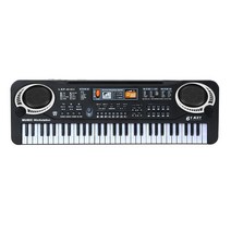 ammoon 61 키 블랙 디지털 음악 전자 키보드 피아노 어린이 선물 악기, 미국 플러그