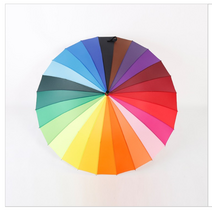 무지개우산 레인보우 왕우산 살많은 파스텔 방수우산 빅사이즈