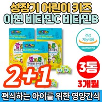 어린이 아이 키즈 초등 아기 멀티 종합 비타민 츄어블 젤리 꾸미 구미 3살 4살 5살 6살 7살 3세 4세 5세 6세 7세 영양제 비타민 C B1 B6 아연, 2+1통