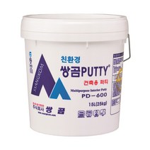 쌍곰 퍼티 PD-600 내부용 건축용 수성 빠데 도배 25KG, 1개