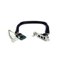 StarTech.com IEEE 1394b x21394a x1 증설 Mini PCIe 카드 FireWire 800 x2FireWire 400 x1 대응 MPEX1394B3