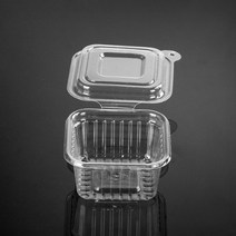 사각원터치용기(소 투명)80ml(100개), 사각원터치（100개）（020799）