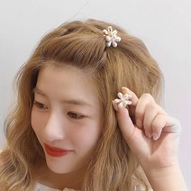 톡톡창고 꽃진주 미니 집게핀 진주 머리핀 포인트 핀 진주핀 앞머리 옆머리 반머리 삔