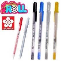 사쿠라 젤리롤펜 데코펜 꾸미기펜 겔리펜 낱개, 블랙