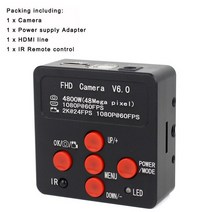 전자현미경 디지털현미경 48MP 2K 60PSF HDMI USB 비디오 현미경 카메라 150X 렌즈 전자 산업용 디지털 전화 수리 납땜, 03 C
