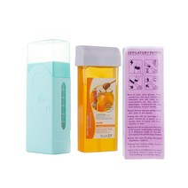 미니 바디 왁싱 워머 제모 홈 셀프 왁싱워머기 40W 롤 온 왁스 히터 기계 휴대용 카트리지 크림 난방 장치 기, Eu 플러그, 02 Green Honey Kit