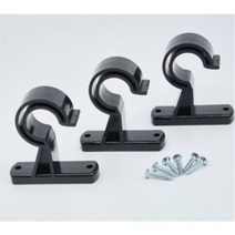 굿즈팡팡 커튼봉 봉브라켓 25mm, 블랙