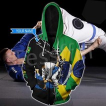 주짓수 래쉬가드 Tessffel 스포츠 무술 Jujitsu 유도 운동복 하라주쿠 3DPrint 남성/여성 유니섹스 캐주얼 웃긴 스웨터 가을 후드 10