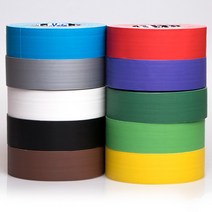 무광 면테이프 48mm * 50M 리무버 컬러 청테이프 덕테이프 대용량, 흑색