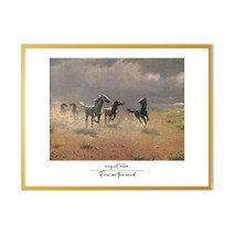 한아트 알루미늄 액자 황야의 군마-아르보 10호, 골드