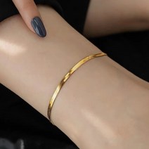 DOU 14K 도금 골드 파이톤 발찌