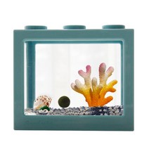 세남자바스켓 언더더씨 국산 마리모 DIY 세트 키우기-마리모(중), 옐로우핑크산호+흰자갈50g파란자갈50g