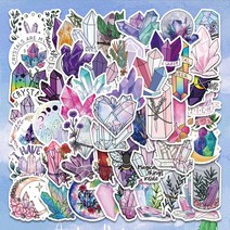 리우져블 스티커 러기지 캐리어 만화 1050PCS 다채로운 마녀 행운의 크리스탈 낙서 미적 DIY 병 노트북 스케이트 보드 자동차 오토바이 자전거 수하물, 10 PCS