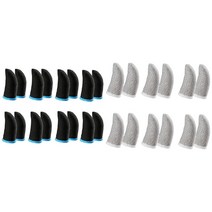 28PCS 18 핀 탄소 섬유 손가락 소매 PUBG 모바일 게임 프레스 스크린 손가락 슬리브 - 12pcs 화이트 & 16pcs 블랙, 하나, 화이트 & 블랙