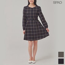 스파오 버튼다운 체크 원피스_SPOW94VG65