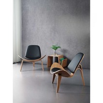 쉘체어 윙디자인 거실 베란다테라스의자 커피티테이블, 월넛다크블루, 1개