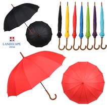 우아한 곡자 손잡이 단색 컬러 패션 여성 우산 장우산