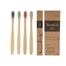 자연을 생각하는 에코프랜즈 대나무/옥수수칫솔 각 4P 1+1 총 8p, 대나무8P 1SET