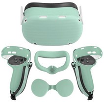 Oculus Quest 2 용 VR 보호 커버 세트 Oculus Quest 2 액세서리 용 스트랩 핸들 그립이있 VR 터치 컨트롤러 쉘 케이스 오큘러스 퀘스트2 오큘러스 퀘스트2, green