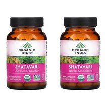 1+1 오가닉인디아 샤타바리 아스파라거스뿌리 Shatavari 90베지캡슐 2통, 1개, 기본