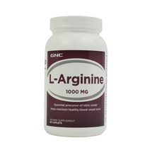GNC L-아르기닌 1000mg 캐플렛, 90정, 1개