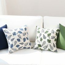 기타 바보사랑[찬미디자인]나뭇잎엽서 쿠션커버 40X40cm[무료배송]