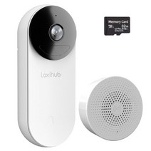 Arenti-Laxihub 1080P 초인종 카메라 방수 야외 무선 비디오 인터콤 스마트 홈 보안 보호 오디오 도어 벨, Camera with 32G Card_EU 플러그
