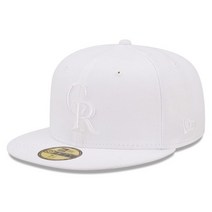 [미국정품] 788009 스냅백 캡모자 MLB [콜로라도 로키스] 뉴에라 White on White 59FIFTY Fitted Hat