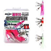 스매쉬 꼴뚜기 야광 타코도래 벌크 삼각도래 문어도래, 6호 6개입 18kg