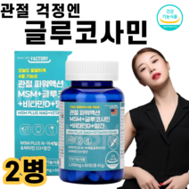 미국 직수입 MSM JOINT 엠에스엠 글루코사민 관절 연골 무릎 발목 손목 허리 저림 시림 스테아린산 디메킬설폰 결정셀룰로스 상어연골 초록잎홍합, 2병