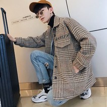 SAMARA 남성 체크 코치자켓 캐주얼 플러스 댄디 자켓 G19534