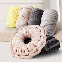 자이언트얀 손뜨개질 가방뜨기 만들기 손뜨개 목도리, 1kg 카라멜