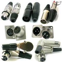 ADIT XLR 마이크캐논 마이크잭 3P 벽부형 라인용 샷시용 젠더 커넥터, AC0046_커넥터
