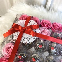 (2021 신형) 나혼자산다 박나래 30살 계란한판 용돈 박스 DIY 세트, 에그캡슐11개+비누꽃20송이, 노랑계란판+레드리본+도일리페이퍼