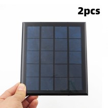 아파트태양광 태양열설치 태양열 집열판 판넬 패널 2PCS 5V 500mA 2.5W 태양 전지 패널 표준 에폭시 다결정, 한개옵션0