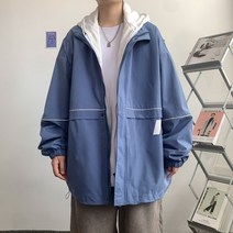 Sevenmoon 데일리 경박스럽다 오버핏 간략하다 도안 재킷 코트 여름남자