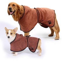 반려견 목욕타올 샤워가운 (XS~XL), 그레이