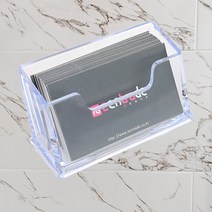삭개오 1단 아크릴 명함 케이스 명함 꽂이 꼬지 고급 투명 데스크 책상 거치 가로 10cm