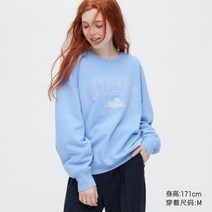 유니클로여성UT디즈니루즈핏후드긴팔맨투맨스포츠레저453392