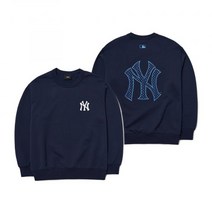 MLB 공용 백로고 오버핏 맨투맨 3AMTM0121 50NYS 네이비