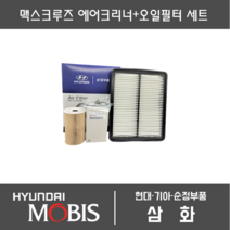 현대모비스 순정부품 맥스크루즈 에어크리너 오일필터 세트 28113-2W300 / 26320-2F100, 1개